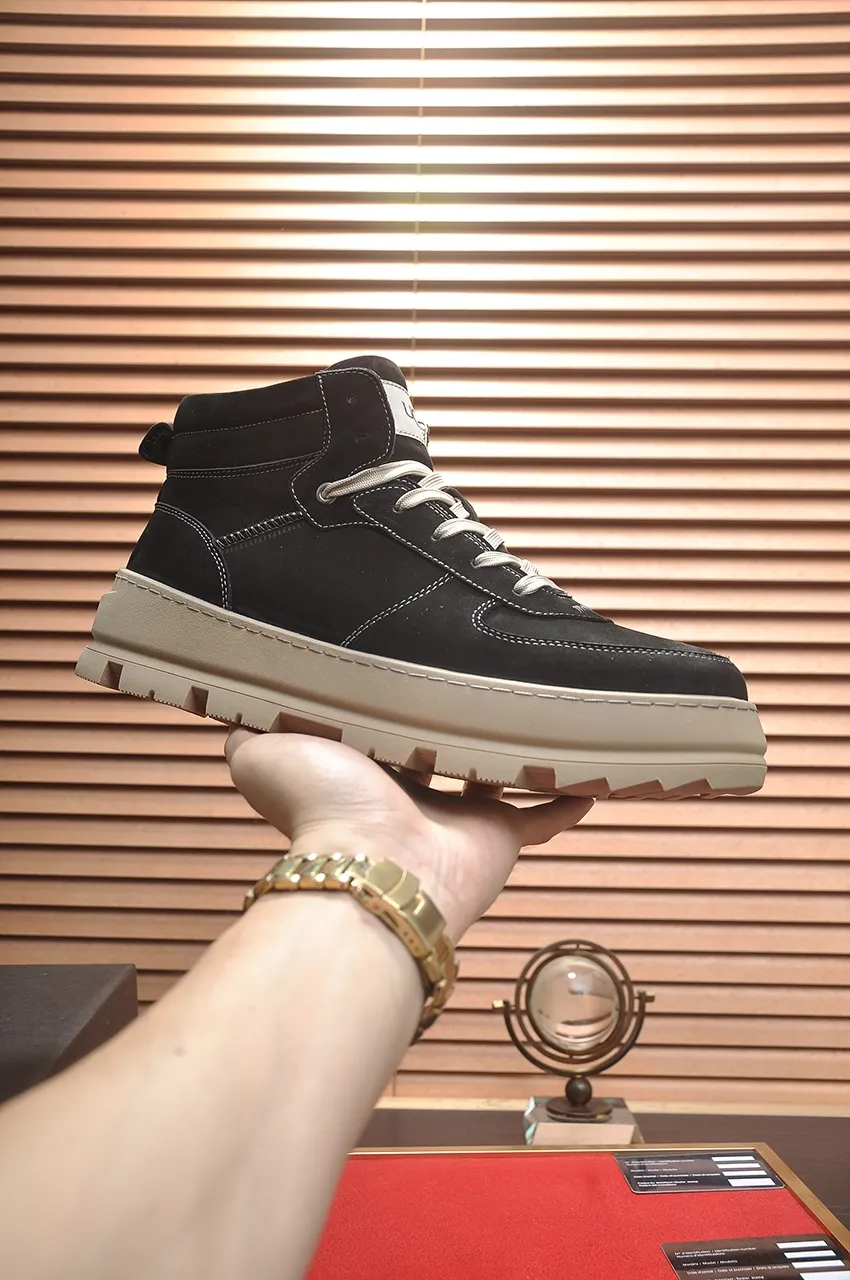 Men's shoes 💰640💶 [UGG] (full wool lining) top-end high-quality fur-in-one warm snow boots from Australia's warm luxury brand men's shoes, UGG-5877 official website synchronized, made of imported cowhide, carefully sewn...Imported rubber foam outsole (comfortable, soft, wear-resistant) The quality is really great...Exquisite workmanship, you can't put it down at first sight, available in sizes 39-44